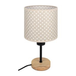 BRILAGI - Lampă de masă BOBO WOOD 1xE27/25W/230V stejar/negru/bej/buline