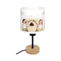 Brilagi - Lampă de masă BOBO WOOD 1xE27/25W/230V stejar/negru/alb/roz/zâne