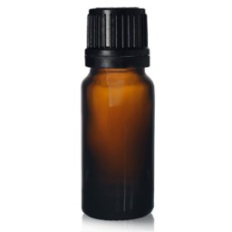 Sticla tinctura propolis sau ulei esential 10 ml - cu picurator si capac negru