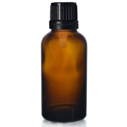 Sticla tinctura propolis sau ulei esential 30 ml - cu picurator si capac negru