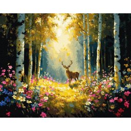 Set pictura pe numere, cu sasiu, Coroana de lumina, 40x50 cm