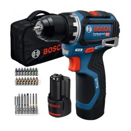 Bosch - GSR 12V-32 - Masina de gaurit si insurubat cu 2 acumulatori si incarcator, Li-Ion, 12 V, 2 Ah, 32 Nm, geanta textila, accesorii