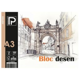 Bloc desen A3, 12 file, 300 g/mp, Paperland