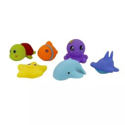 Set de jucării de baie cu animale marine - 6 buc.