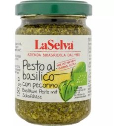 Set 2 x Pesto Bio cu Busuioc si Branza de Oaie, 130 g, LaSelva