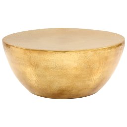 Masuta de cafea, alama, 70 x 30 cm, aluminiu batut cu ciocanul GartenMobel Dekor