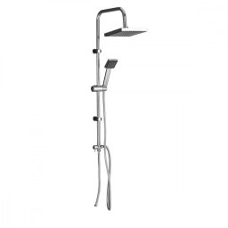 Set de dus Leziter Olca din inox, cu dus fix si para, fara baterie