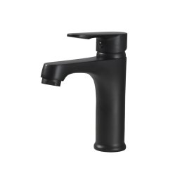 Robinet lavoar Leziter Colly negru, design modern, cartus ceramic