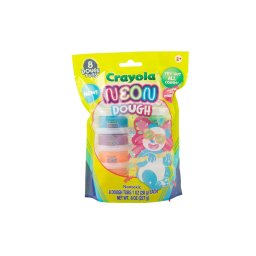 Plastilina parfumata Crayola Neon, set 8 borcanase multicolore