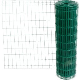 Plasa de gard EUROPLAST verde 1x25 m, ochi 100x50 mm, Zn+PVC