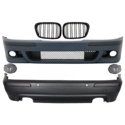Body kit exterior BMW Seria 5 E39 1997-2003 cu proiectoare si grile negru lucios