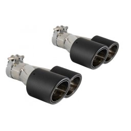 Set 2 ornamente evacuare carbon mat 6 cm pentru sistem sport