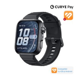 Smartwatch HUAWEI Watch Fit 5 Pro, Black Aluminium with Black Fluoroelastomer Strap