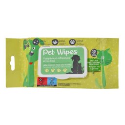 Servetele Umede de Curatare pentru Animale de Companie cu Aloe & Musetel - 50buc