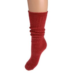 Sosete Dama Rosii cu Lurex Argintiu (36-41)