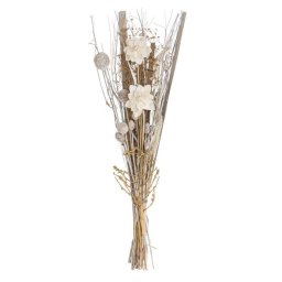 Buchet Decorativ cu Flori Uscate Bej Albe 90cm