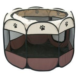 Tarc pentru Caini Maro Bej 114x114x58cm