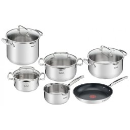 TEFAL G732SA55 Duetto+ Set vase 10 cu părţi inox / sticlă