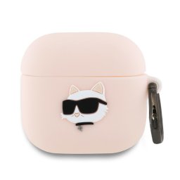 Husa pentru Apple AirPods 4 - Karl Lagerfeld Silicone Choupette Head 3D (KLA4RUNCHP) - Pink
