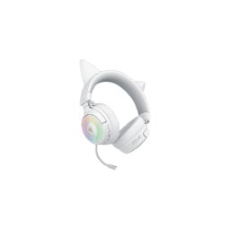 Casti Kraken Kitty V3 Pro RGB LED Wireless/Bluetooth/3.5 mm jack Alb