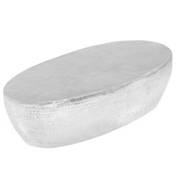 Masuta cafea, argintiu, 100x50x28 cm aluminiu batut la ciocan GartenMobel Dekor