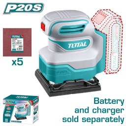 Slefuitor orbital TOTAL 20V P20S, 12000 rpm, talpa 110x100 mm, fara acumulator