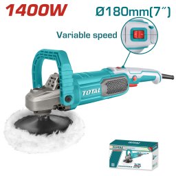 Polizor de slefuit si lustruit TOTAL 180 mm, 1400W, viteza variabila Industrial