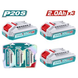Kit 3 baterii TOTAL P20S 20V 2.0Ah Li-Ion pentru scule electrice