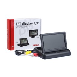 Monitor auto pliabil AMiO TFT02 pentru camera marsarier, 4.3 inch