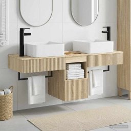 Set dulap baie 3 buc. Stejar Sonoma 53 x 35 x 39 cm GartenMobel Dekor