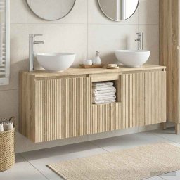 Set dulap baie 3 buc. Stejar Sonoma 49,5 x 35 x 63 cm GartenMobel Dekor