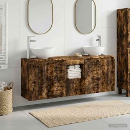 Set dulap baie 3 buc. Stejar fumuriu 49,5 x 35 x 63 cm GartenMobel Dekor