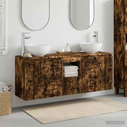 Set dulap baie 3 buc. Stejar fumuriu 49,5 x 41 x 64,5 cm GartenMobel Dekor