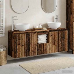 Set dulap baie 3 buc. Lemn vechi 49,5 x 41 x 64,5 cm GartenMobel Dekor