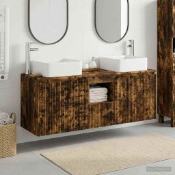 Set dulap baie 3 buc. Stejar fumuriu 49,5 x 41 x 63 cm GartenMobel Dekor