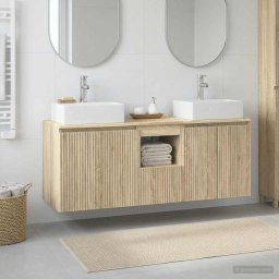 Set dulap baie 3 buc. Stejar Sonoma 49,5 x 41 x 62,5 cm GartenMobel Dekor