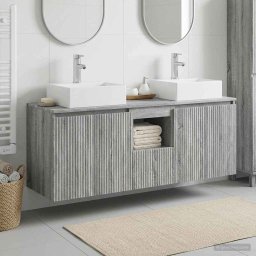 Set dulap baie 3 buc. Sonoma gri 49,5 x 41 x 62,5 cm GartenMobel Dekor