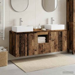 Set dulap baie 3 buc. Lemn vechi 49,5 x 41 x 62,5 cm GartenMobel Dekor