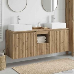 Set dulap baie 3 buc. Stejar Artizanal 49,5 x 41 x 62,5 cm GartenMobel Dekor