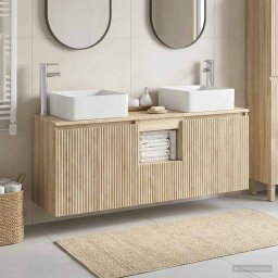 Set dulap baie 3 buc. Stejar Sonoma 53 x 35 x 63 cm GartenMobel Dekor