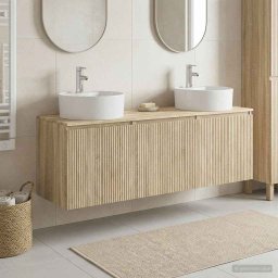 Set dulap baie 3 buc. Stejar Sonoma 49,5 x 44,5 x 65 cm GartenMobel Dekor