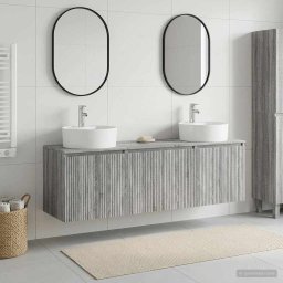 Set dulap baie 3 buc. Sonoma gri 49,5 x 44,5 x 65 cm GartenMobel Dekor