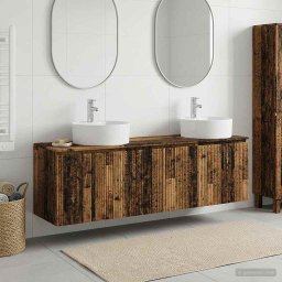 Set dulap baie 3 buc. Lemn vechi 49,5 x 44,5 x 65 cm GartenMobel Dekor