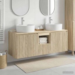 Set dulap baie 3 buc. Stejar Sonoma 49,5 x 44,5 x 65 cm GartenMobel Dekor
