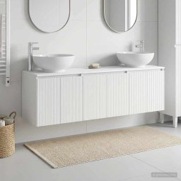 Set dulap baie 3 buc. Alb 49,5 x 44,5 x 65 cm Lemn prelucrat GartenMobel Dekor