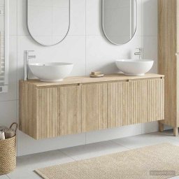 Set dulap baie 3 buc. Stejar Sonoma 49,5 x 44,5 x 65 cm GartenMobel Dekor