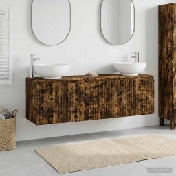 Set dulap baie 3 buc. Stejar fumuriu 49,5 x 44,5 x 65 cm GartenMobel Dekor