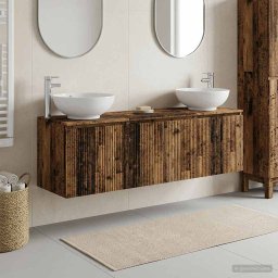 Set dulap baie 3 buc. Lemn vechi 49,5 x 44,5 x 65 cm GartenMobel Dekor
