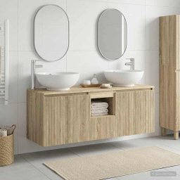 Set dulap baie 3 buc. Stejar Sonoma 49,5 x 44,5 x 65 cm GartenMobel Dekor