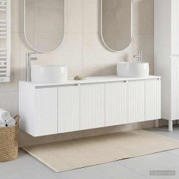 Set dulap baie 3 buc. Alb 49,5 x 44,5 x 66 cm Lemn prelucrat GartenMobel Dekor